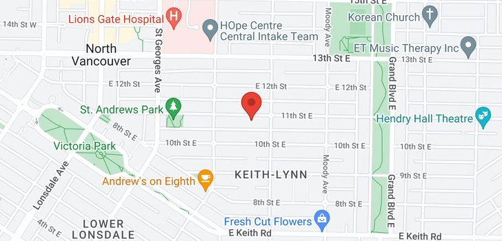 map of 345 E 11TH STREET